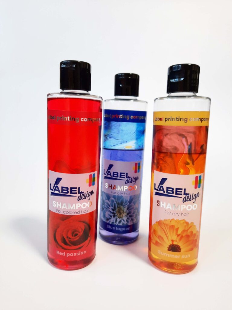 etikety shampoo Label design