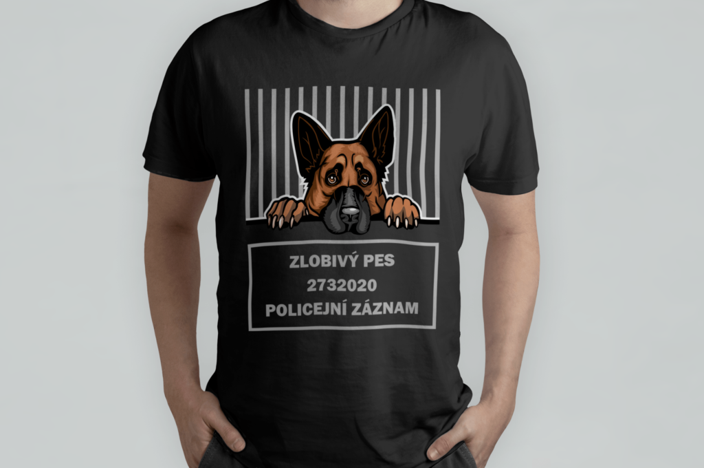 mock up tričko pánské náhled tisku